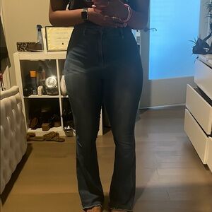 Fashion Nova Blue Flare Wide Leg Jeans